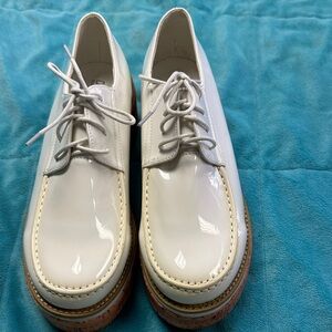 Cape Robbin White Lace-Up platform Shoes 8.5